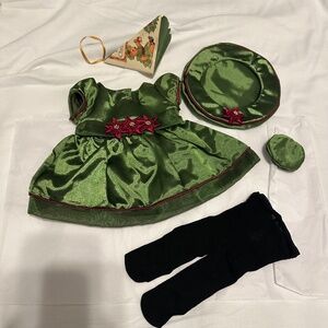 Retired Bitty Baby & Bear Poinsettia Dress & Book Pleasant Company